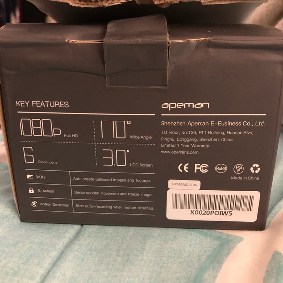 Apeman Dashcam NEVER USED BRAND NEW - Picture 4 of 8